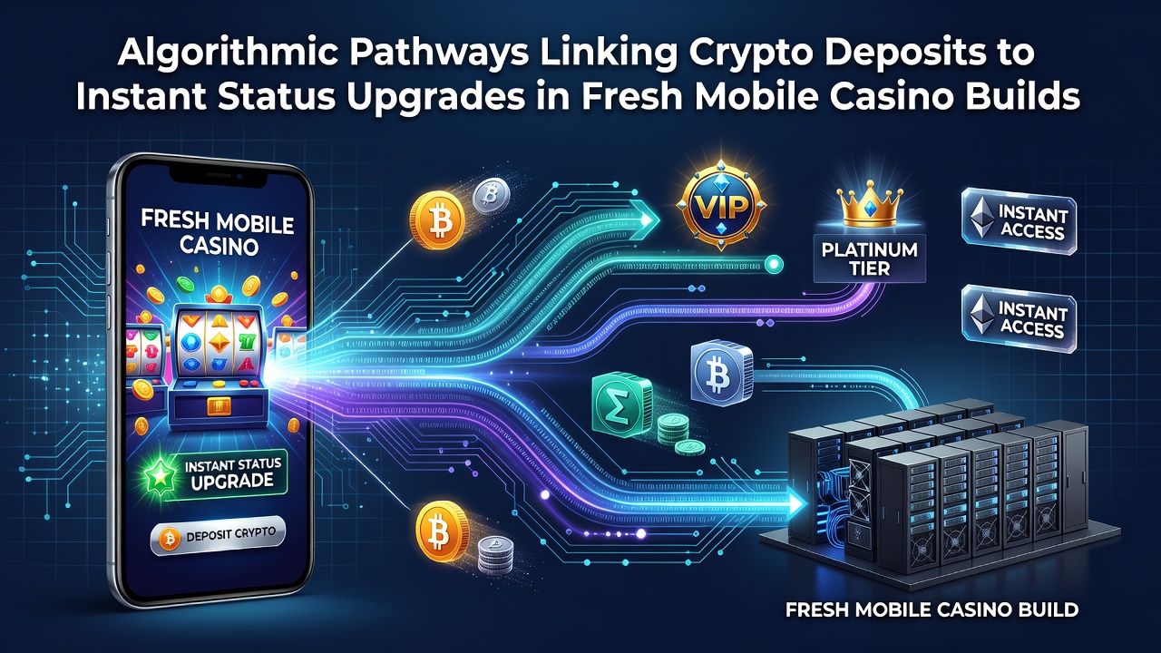 Mobile casino app interface showing crypto deposit confirmation and instant VIP status upgrade notification