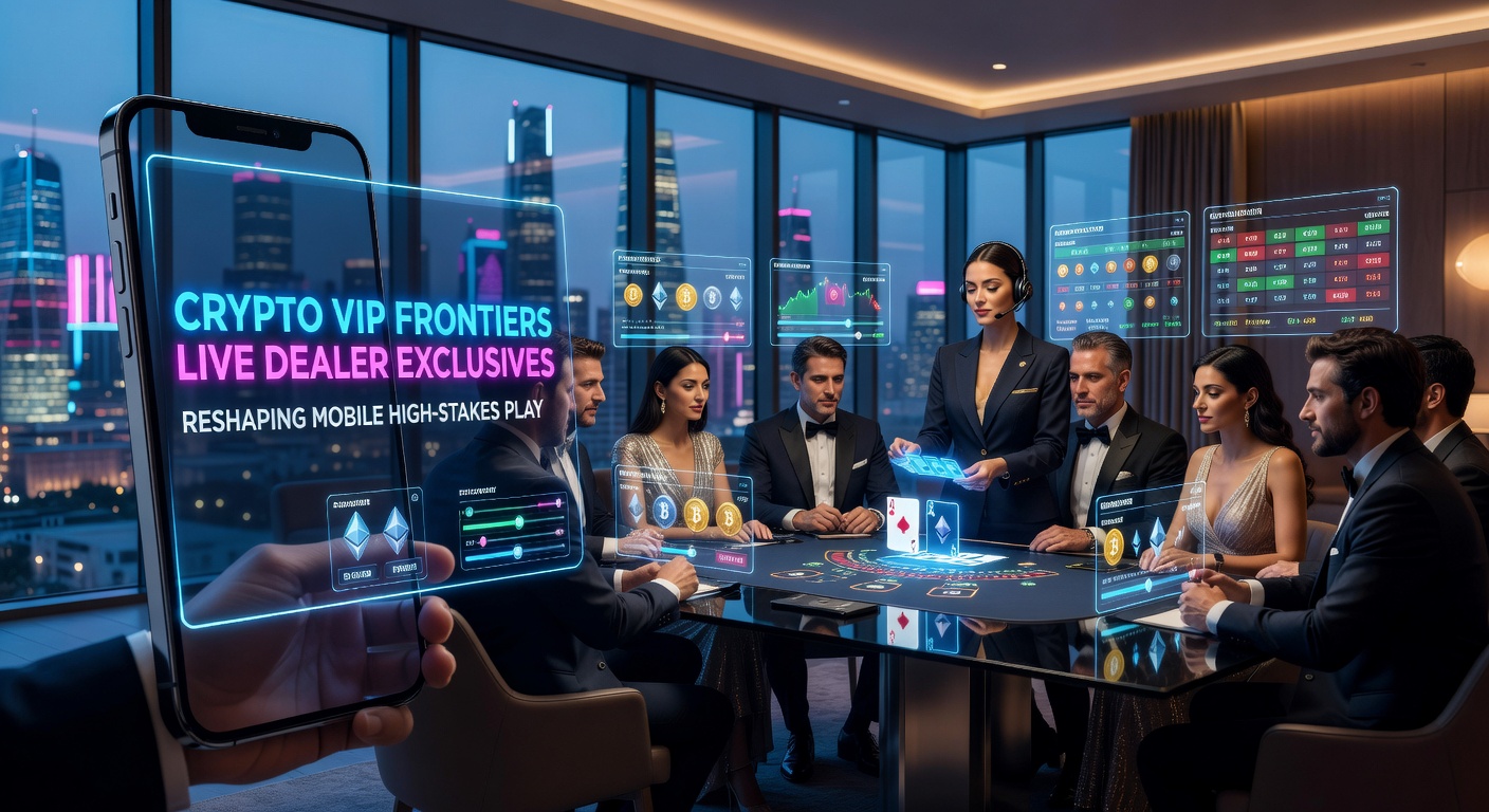 VIP player on smartphone engaging in live crypto roulette with high-stakes chips and dealer interaction