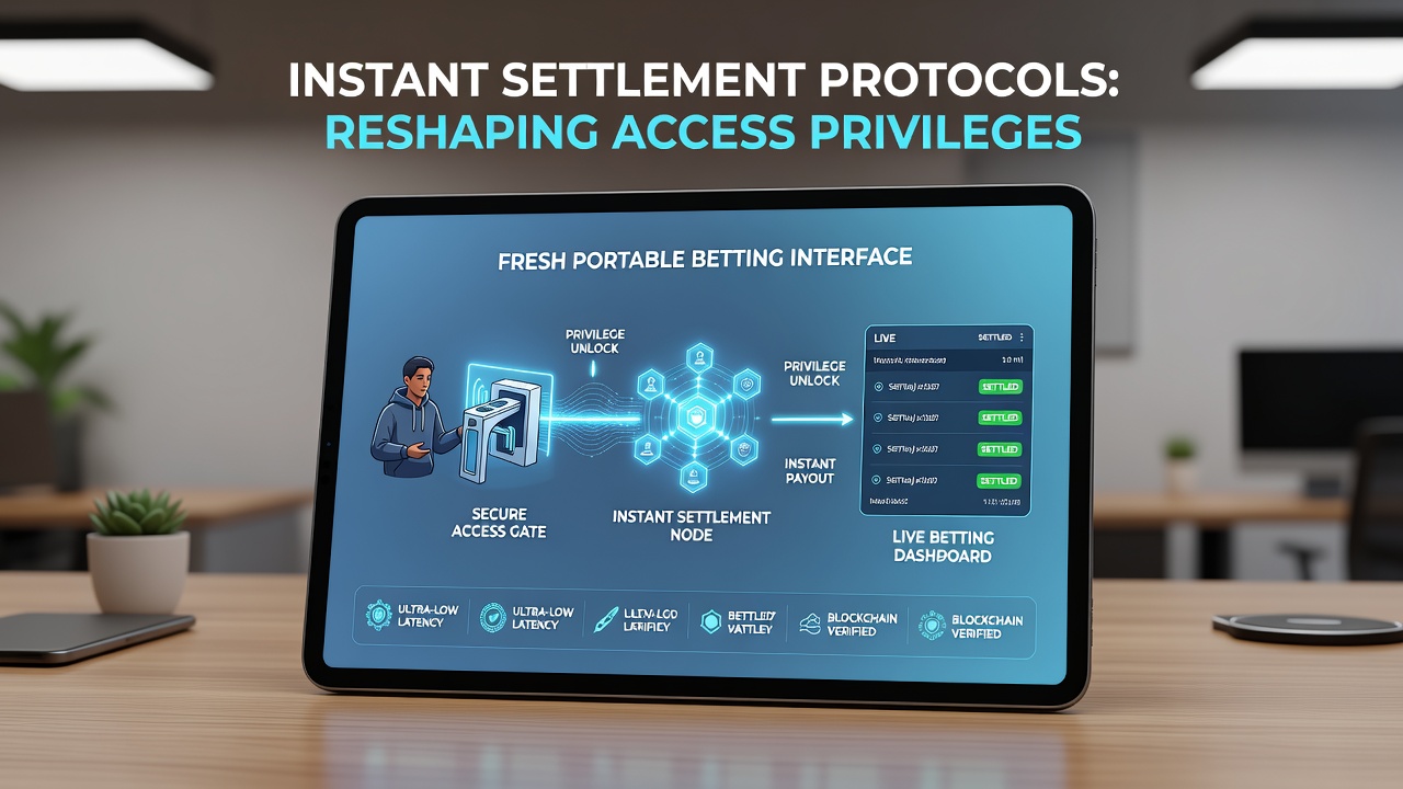 Diagram of settlement protocol workflow updating access privileges in a mobile betting app