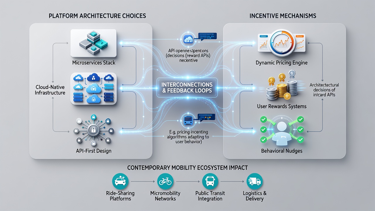 Backend architecture diagram illustrating data flow from mobile clients to incentive engines and loyalty databases